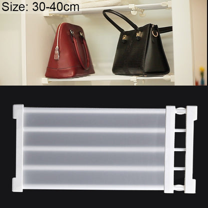 ELECTROPRIME Wardrobe Storage Layered Baffle Cabinet Shelf Dormitory Partition Cupboard Partition Board, Width: 24cm, Stretch Range: 30-40cm (White)