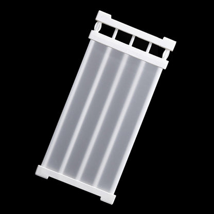 ELECTROPRIME Wardrobe Storage Layered Baffle Cabinet Shelf Dormitory Partition Cupboard Partition Board, Width: 24cm, Stretch Range: 30-40cm (White)