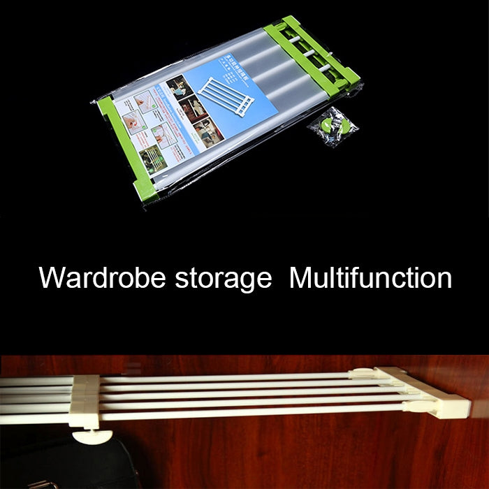 ELECTROPRIME Wardrobe Storage Layered Baffle Cabinet Shelf Dormitory Partition Cupboard Partition Board, Width: 24cm, Stretch Range: 30-40cm (White)