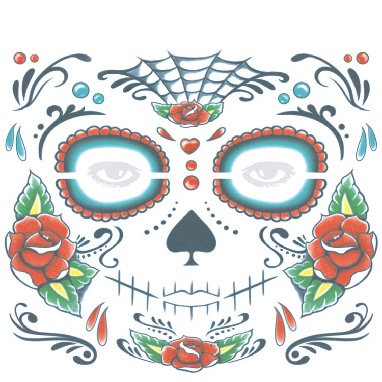 ELECTROPRIME Halloween Waterproof Temporary Face Tattoo Stickers, Size: 240*210mm