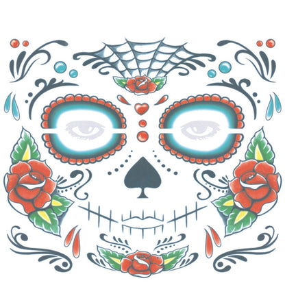 ELECTROPRIME Halloween Waterproof Temporary Face Tattoo Stickers, Size: 240*210mm