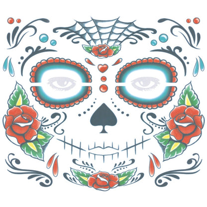 ELECTROPRIME Halloween Waterproof Temporary Face Tattoo Stickers, Size: 240*210mm