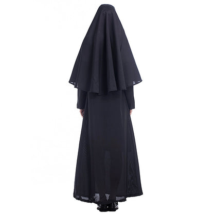ELECTROPRIME Halloween Costume Women Nun Missionary Cosplay Clothing, Size:L, Bust:108cm, Dress Length:144cm, Shoulder Width:40cm