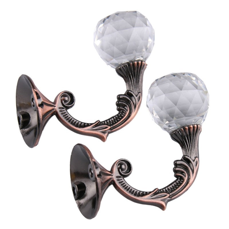 ELECTROPRIME Retro Water Wafer Head Barb Curtain Decorative Wall Hook(Purplish Red)