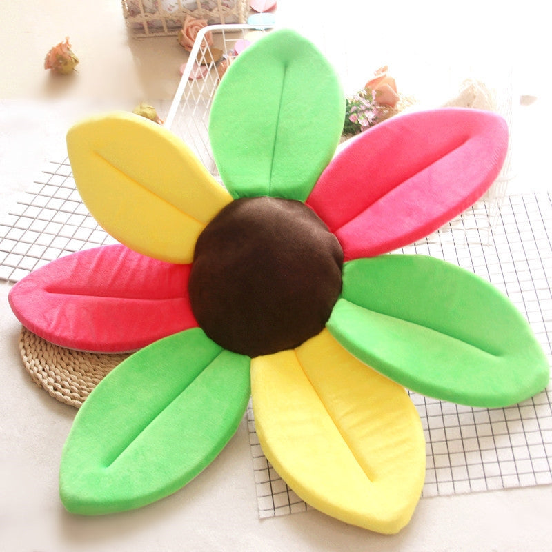 ELECTROPRIME Foldable Bathtub Blooming Sink Lotus Flower Bath Mat Pad for Newborn Baby, Size: 80cm x 80cm x 5cm (Color)