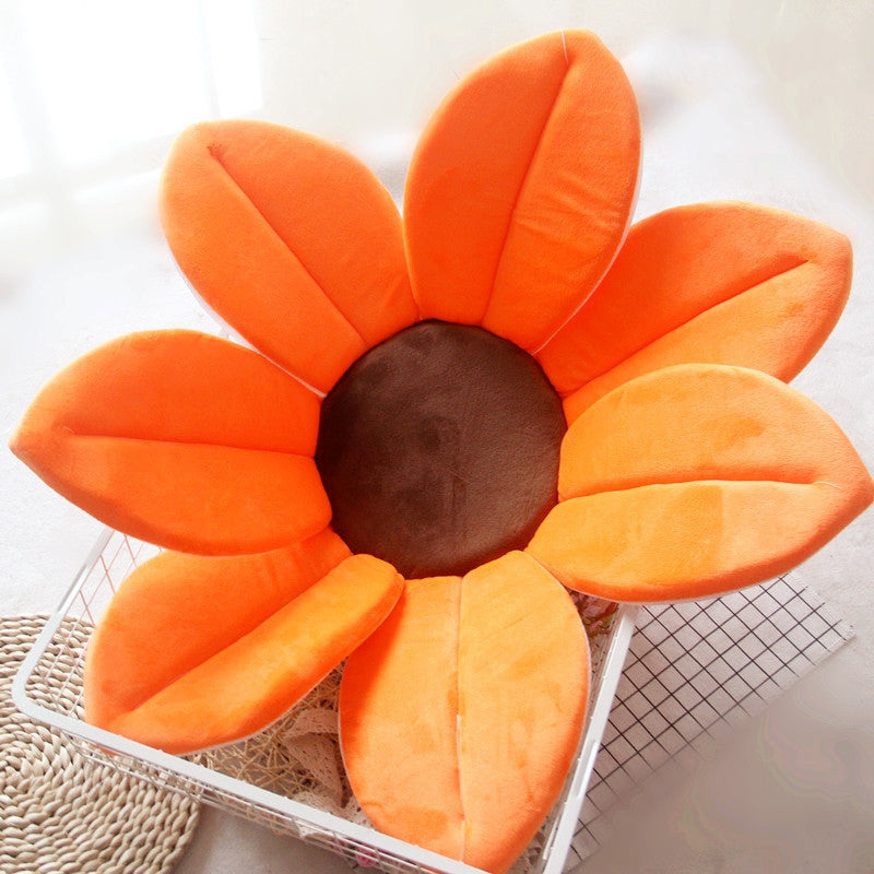 ELECTROPRIME Foldable Bathtub Blooming Sink Lotus Flower Bath Mat Pad for Newborn Baby, Size: 80cm x 80cm x 5cm(Orange)