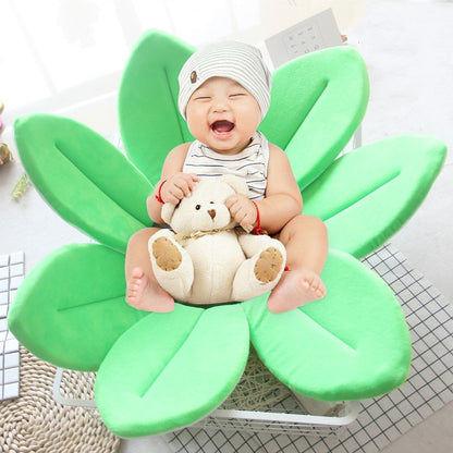 ELECTROPRIME Foldable Bathtub Blooming Sink Lotus Flower Bath Mat Pad for Newborn Baby, Size: 80cm x 80cm x 5cm(Green)