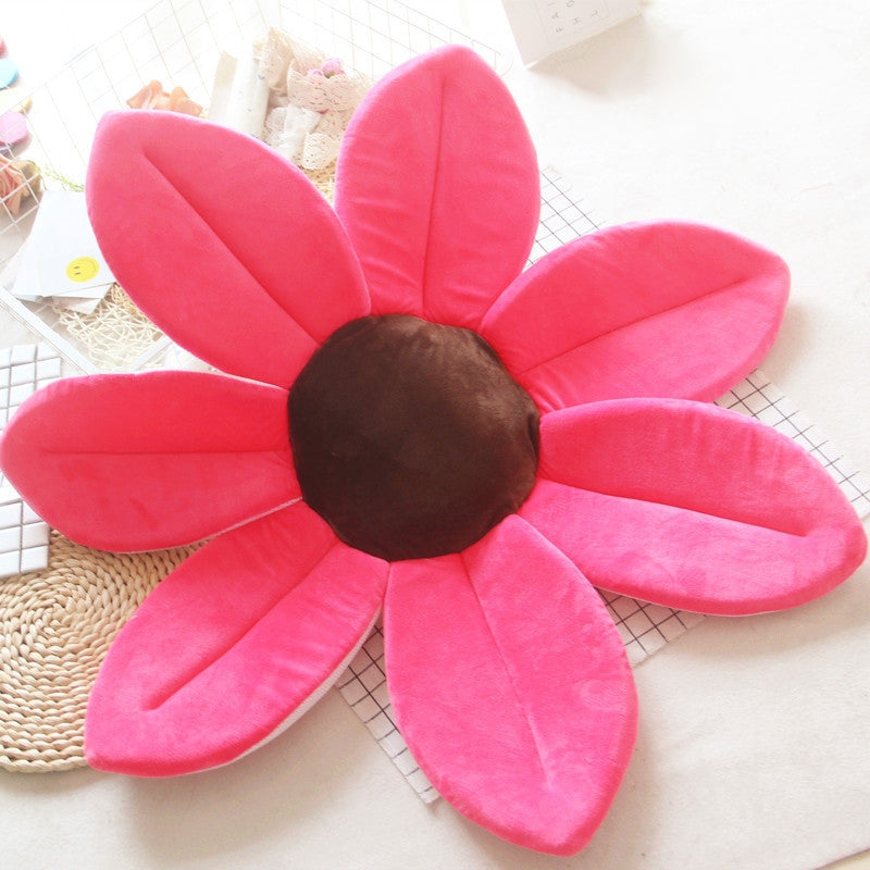 ELECTROPRIME Foldable Bathtub Blooming Sink Lotus Flower Bath Mat Pad for Newborn Baby, Size: 80cm x 80cm x 5cm(Magenta)