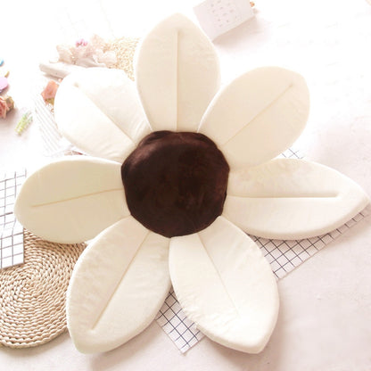 ELECTROPRIME Foldable Bathtub Blooming Sink Lotus Flower Bath Mat Pad for Newborn Baby, Size: 80cm x 80cm x 5cm(White)