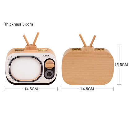 ELECTROPRIME Creative Wooden Children TV Set Deciduous Tooth Preservation Box Baby Teeth Tooth House Storage Box