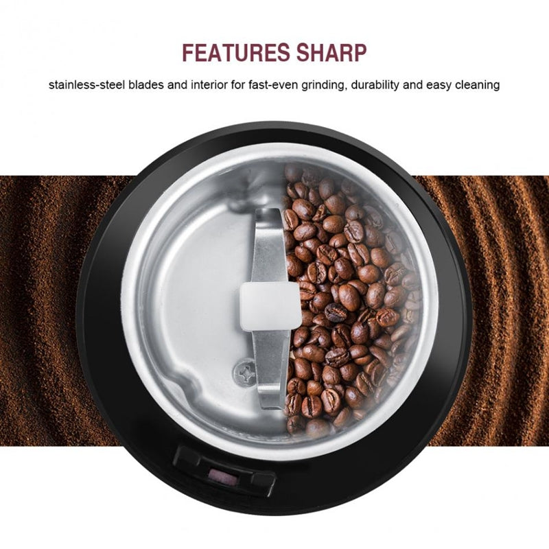 ELECTROPRIME Stainless Steel Electric Mini Coffee Grinder Grain Bean Grinding Machine