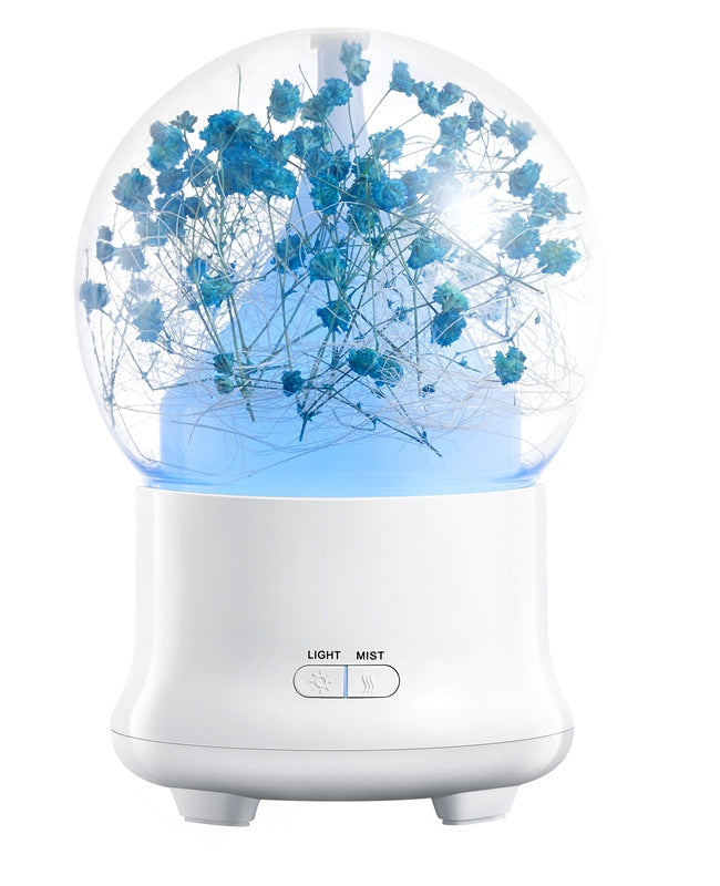 ELECTROPRIME ML-824 100ML Gypsophila Flowers Aromatherapy Diffuser Air Humidifier with Colorful LED Light for Office / Home(Blue)