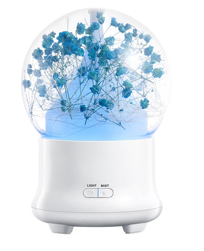 ELECTROPRIME ML-824 100ML Gypsophila Flowers Aromatherapy Diffuser Air Humidifier with Colorful LED Light for Office / Home(Blue)