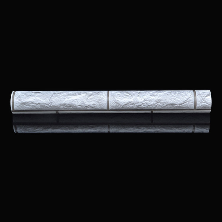 ELECTROPRIME Silver Grey Brick Creative 3D Stone Brick Decoration Wallpaper Stickers Bedroom Living Room Wall Waterproof Wallpaper Roll, Size: 45 x 1000cm