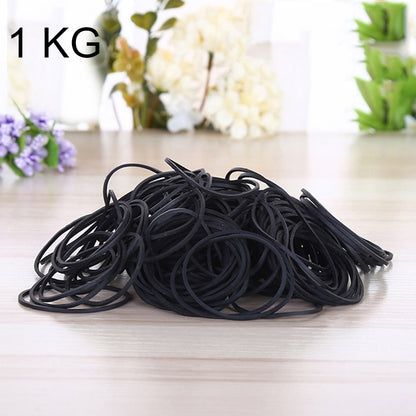 ELECTROPRIME Black Rubber Band Paper Bills Dollars Money Elastic Stretchable Bands, 1KG Per Bag