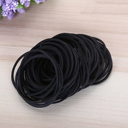 ELECTROPRIME Black Rubber Band Paper Bills Dollars Money Elastic Stretchable Bands, 1KG Per Bag