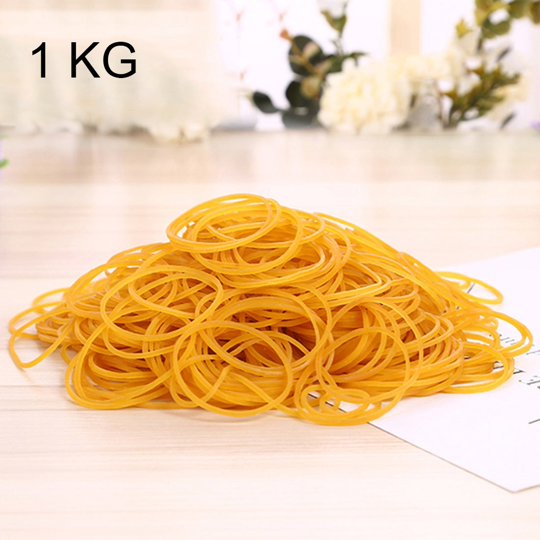 ELECTROPRIME Yellow Sturdy Stretchable Elastic Rubber Bands School Office Supplies Stationery, 1KG Per Bag