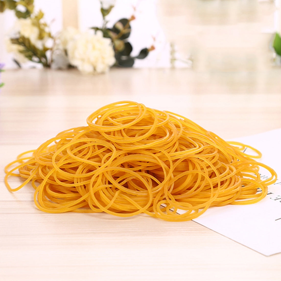 ELECTROPRIME Yellow Sturdy Stretchable Elastic Rubber Bands School Office Supplies Stationery, 1KG Per Bag