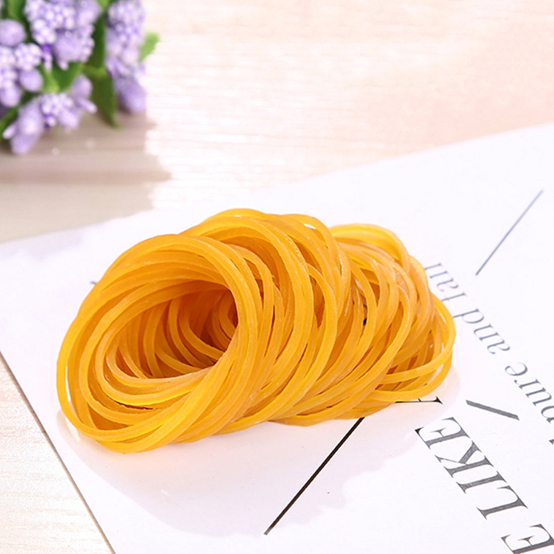 ELECTROPRIME Yellow Sturdy Stretchable Elastic Rubber Bands School Office Supplies Stationery, 1KG Per Bag
