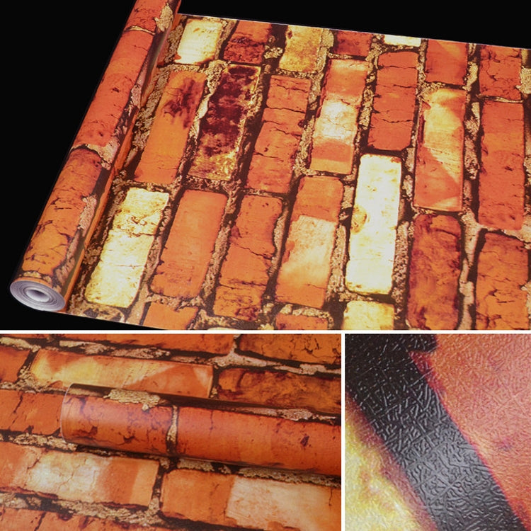 ELECTROPRIME Rainbow Stone Rainbow Stone Creative 3D Stone Brick Decoration Wallpaper Stickers Bedroom Living Room Wall Waterproof Wallpaper Roll, Size: 45 x 1000cm