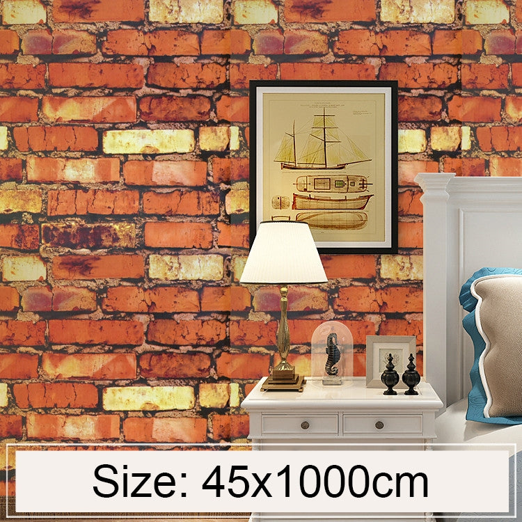 ELECTROPRIME Rainbow Stone Rainbow Stone Creative 3D Stone Brick Decoration Wallpaper Stickers Bedroom Living Room Wall Waterproof Wallpaper Roll, Size: 45 x 1000cm
