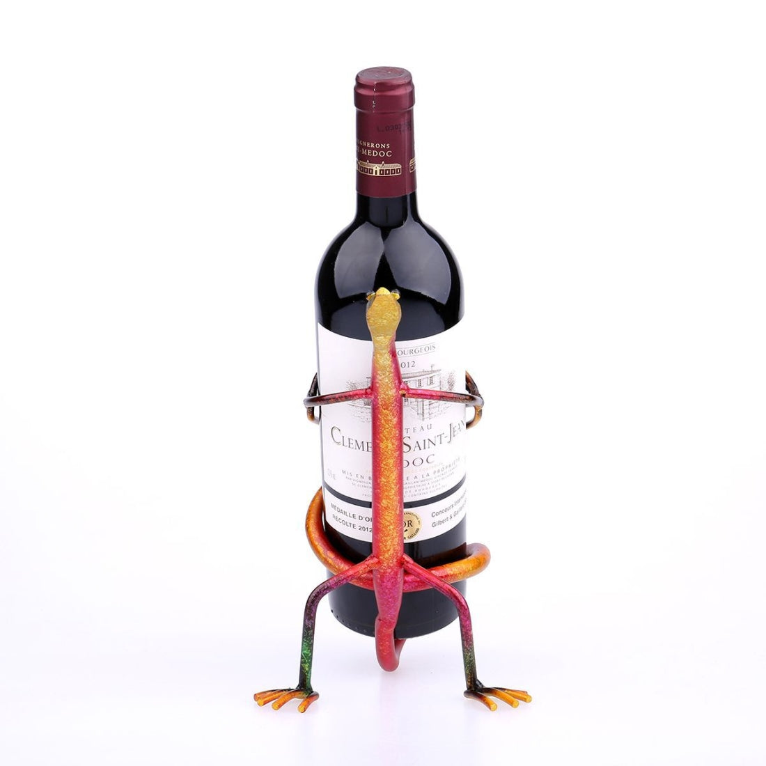 ELECTROPRIME Gecko Wine Holder Wine Shelf Metal Sculpture Practical Home decoration Interior Crafts