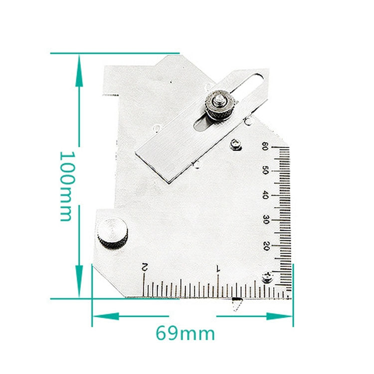 ELECTROPRIME MG-8 Cam-type Stainless Steel Fillet Weld Gauge Multi-function Welding Inspection Ruler
