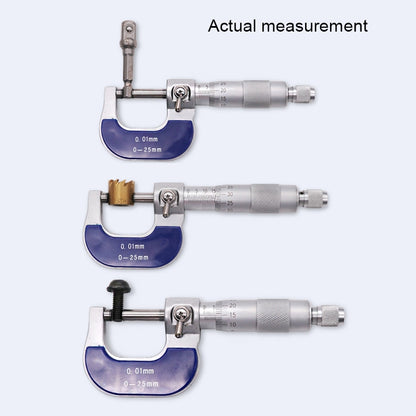 ELECTROPRIME Stainless Steel Screw Micrometer Outer Diameter Micrometer 0-25mm