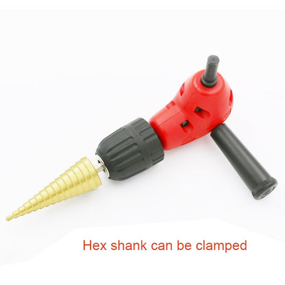 ELECTROPRIME Adjustable Switching Head Right Angle Drill Gripping with Triangular Handle, Circular Handle and Hex Shank