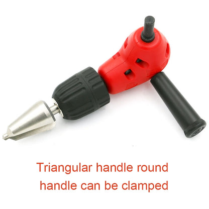 ELECTROPRIME Adjustable Switching Head Right Angle Drill Gripping with Triangular Handle, Circular Handle and Hex Shank