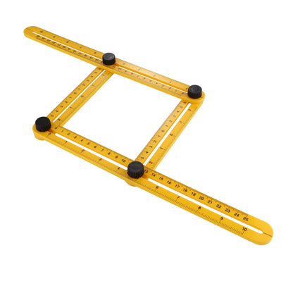 ELECTROPRIME DIY Four-sided Angle Measuring Ruler Layout Tool for Handymen, Builders, Craftsmen