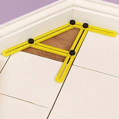 ELECTROPRIME DIY Four-sided Angle Measuring Ruler Layout Tool for Handymen, Builders, Craftsmen