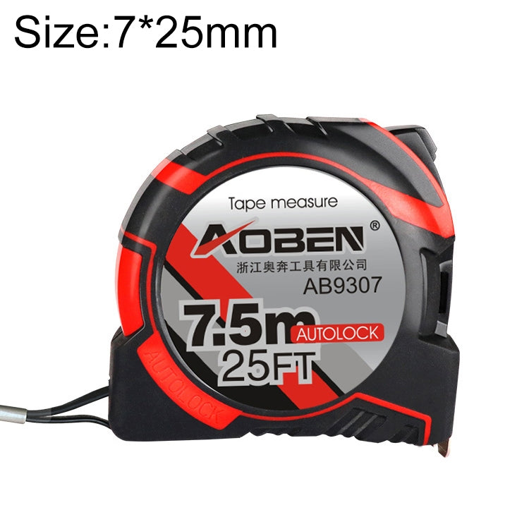 ELECTROPRIME Aoben Retractable Ruler Measuring Tape Portable Pull Ruler Mini Tape Measure, Length: 7.5m Width: 25mm