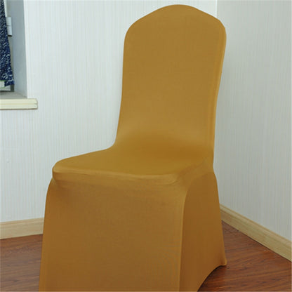 ELECTROPRIME Elastic Chair Cover Weddings Banquet Restaurant Chair Covers(Gold)