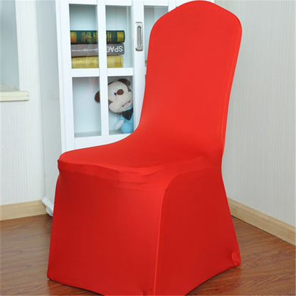 ELECTROPRIME Elastic Chair Cover Weddings Banquet Restaurant Chair Covers(Red)