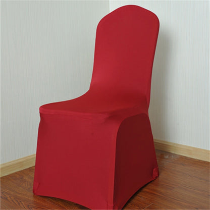 ELECTROPRIME Elastic Chair Cover Weddings Banquet Restaurant Chair Covers(Wine Red)