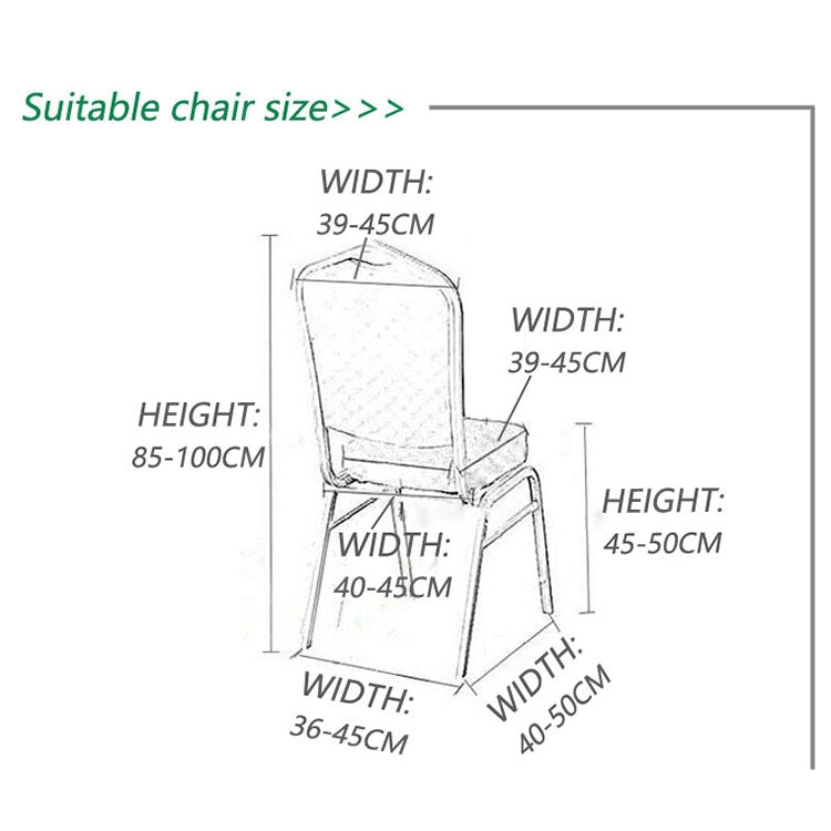 ELECTROPRIME Elastic Chair Cover Weddings Banquet Restaurant Chair Covers(Wine Red)