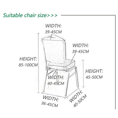 ELECTROPRIME Elastic Chair Cover Weddings Banquet Restaurant Chair Covers(White)