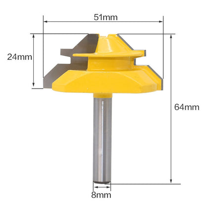 ELECTROPRIME 1/4 x 2 Shank Woodwork 45 Degree Engagement Tenon Cutter Blade Right Angle Accessories Knife Woodworking Tools