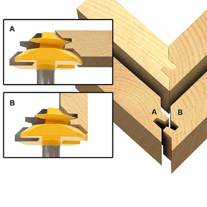 ELECTROPRIME 1/2 x 1-3/8 Shank Woodwork 45 Degree Engagement Tenon Cutter Blade Right Angle Accessories Knife Woodworking Tools