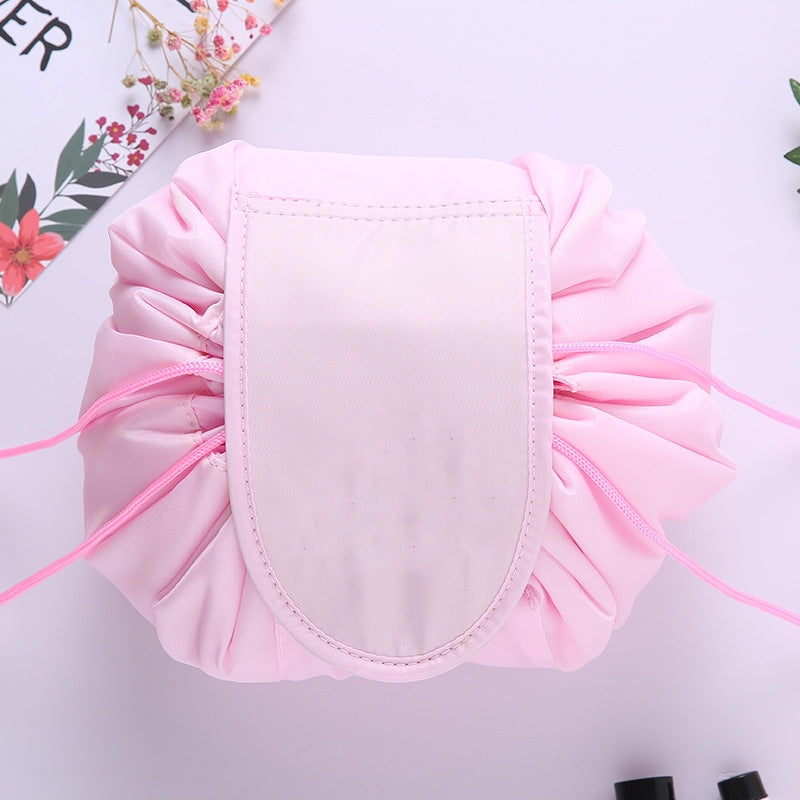 ELECTROPRIME Travel Large Volume Drawstring Bag Cosmetic Sundries Storage Bag(Light Pink)