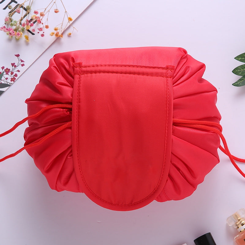 ELECTROPRIME Travel Large Volume Drawstring Bag Cosmetic Sundries Storage Bag(Red)