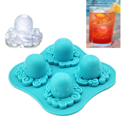 ELECTROPRIME Adorable Octopus Mold Silicone Ice Cube Tools Ice Cream Cube Tray / Ice Mold