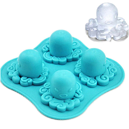 ELECTROPRIME Adorable Octopus Mold Silicone Ice Cube Tools Ice Cream Cube Tray / Ice Mold