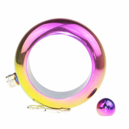 ELECTROPRIME Fashion Creative 100ML Thickened Stainless Steel Bracelet Jug  3.5 Oz,Random Color Delivery