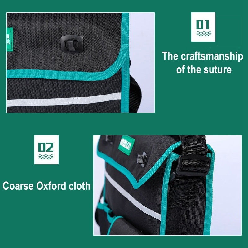 ELECTROPRIME 01 Type Multi-function Canvas Cloth Thickening Electrician Belt Pouch Maintenance Tools Shoulder Bag Convenient Tool Bag