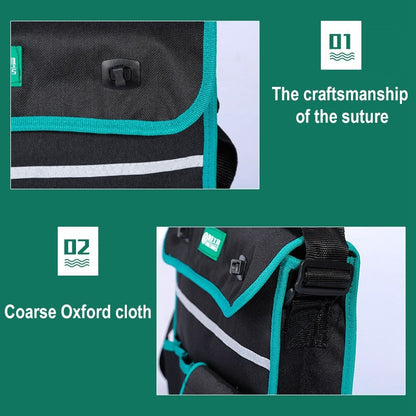 ELECTROPRIME 01 Type Multi-function Canvas Cloth Thickening Electrician Belt Pouch Maintenance Tools Shoulder Bag Convenient Tool Bag