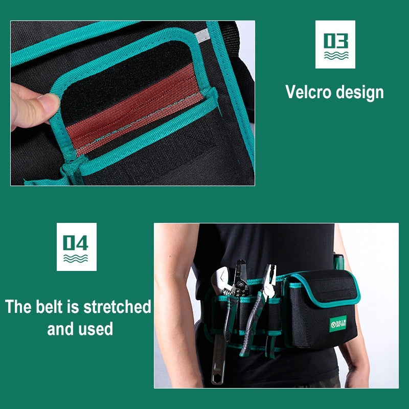 ELECTROPRIME 01 Type Multi-function Canvas Cloth Thickening Electrician Belt Pouch Maintenance Tools Shoulder Bag Convenient Tool Bag