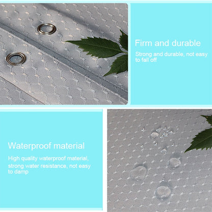 ELECTROPRIME Thickening Waterproof And Mildew Curtain Honeycomb Texture Polyester Cloth Shower Curtain Bathroom Curtains,Size:120*180cm(Beige)