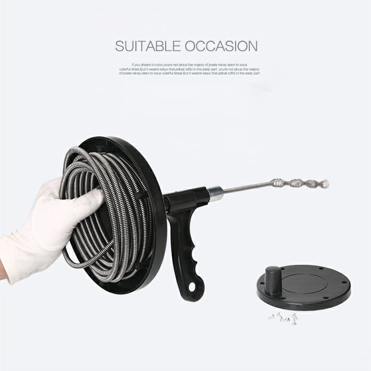 ELECTROPRIME 5m Metal Head kitchen Toilet Sewer Blockage Hand Tool Pipe Dredger Drains Dredge Pipes Sewer Sink Cleaning Clogs